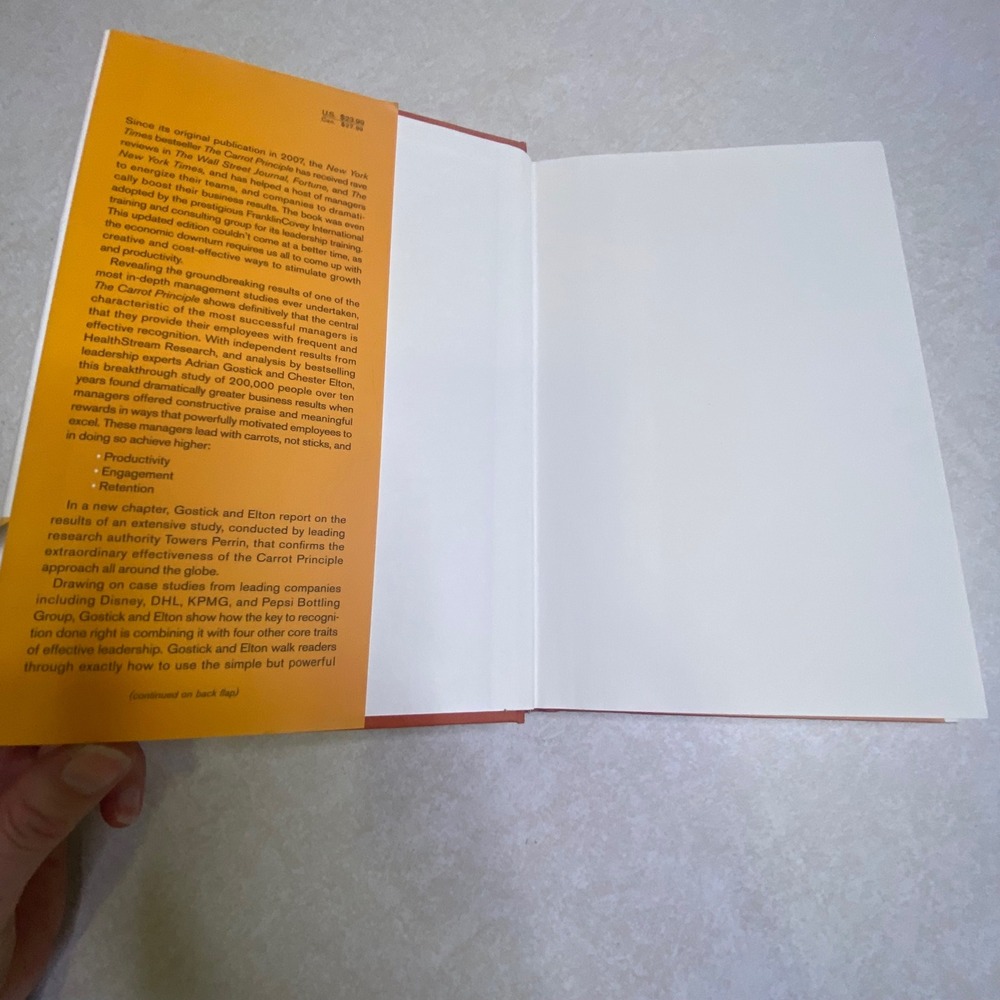 The Carrot Principle Hardcover Orange Business Leadership Book Management Growth - Picture 4 of 8